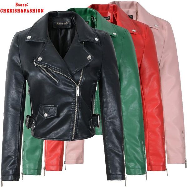 women's leather & faux red jacket women short white motorcycle biker jackets veste cuir femme pink black soft coats blouson
women's leather & faux red jacket women short white motorcycle biker jackets veste cuir femme pink black soft coats blouson