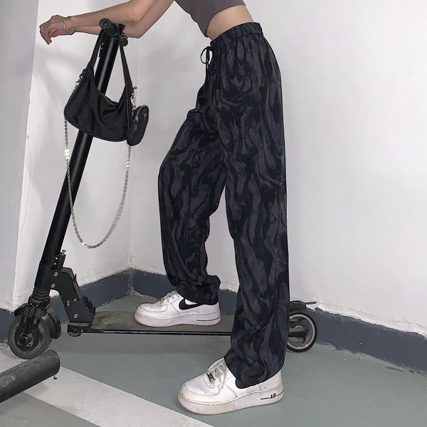 women's pants & capris high street wide leg summer thin tie dyed straight loose waist bf casual fashion, Black;white
women's pants & capris high street wide leg summer thin tie dyed straight loose waist bf casual fashion, Black;white
