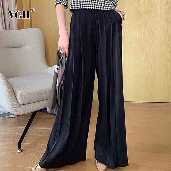 vgh elegant women full length pants high waist pleated straight loose long wide leg pant for female fashion clothing spring 210421, Black;white
vgh elegant women full length pants high waist pleated straight loose long wide leg pant for female fashion clothing spring 210421, Black;white