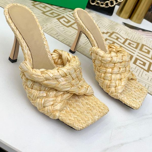 slippers square-toe stiletto woven high-heeled women's slippers, summer casual fashion all-match ins trendy shoes, Black
slippers square-toe stiletto woven high-heeled women's slippers, summer casual fashion all-match ins trendy shoes, Black