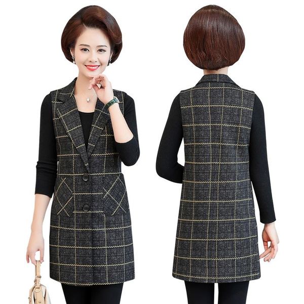 women's vests spring long plaid vest for women sleeveless jacket office lady plus size waistcoat middle-aged female cardigan elegant co, Black;white
women's vests spring long plaid vest for women sleeveless jacket office lady plus size waistcoat middle-aged female cardigan elegant co, Black;white