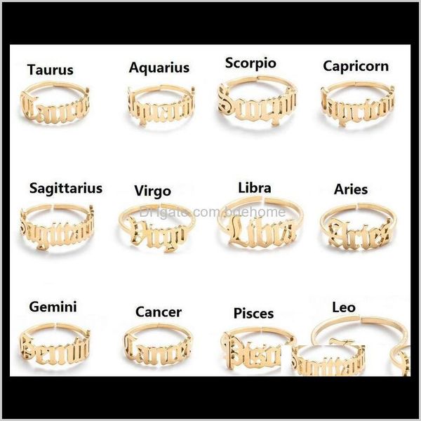 band drop delivery 2021 adjustable 12 constellations letter ring for woman opening wedding stainless steel zodiac finger rings birthday jewe, Silver
band drop delivery 2021 adjustable 12 constellations letter ring for woman opening wedding stainless steel zodiac finger rings birthday jewe, Silver