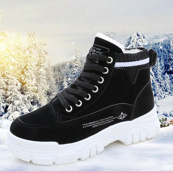 boots winter female student shoes plush warm cotton flat heel thick sole anti slip waterproof high snow, Black
boots winter female student shoes plush warm cotton flat heel thick sole anti slip waterproof high snow, Black