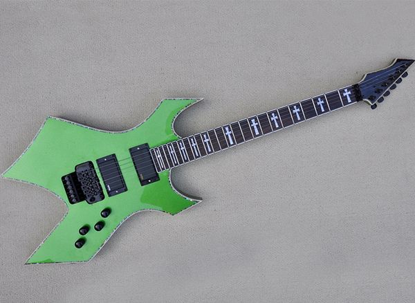 green electric guitar with floyd rose,rosewood fingerboard,abalone binding,can be customized
green electric guitar with floyd rose,rosewood fingerboard,abalone binding,can be customized