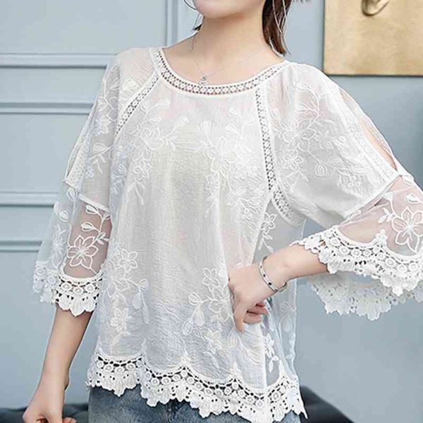fashion woman blouses flare sleeve summer blouse women hollow lace embroidery chiffon blouse shirt women clothes blusa c925 210426, White
fashion woman blouses flare sleeve summer blouse women hollow lace embroidery chiffon blouse shirt women clothes blusa c925 210426, White