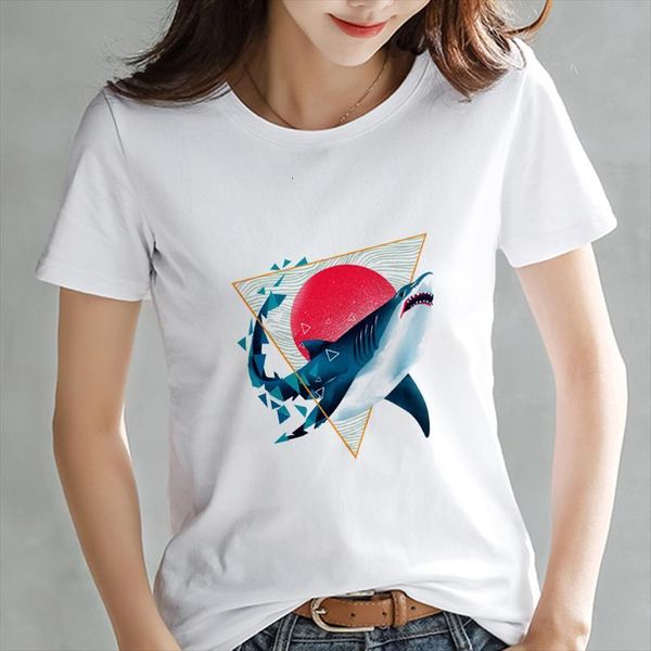 summer aesthetic shark printed men t shirt and women womens harajuku thin section female casual fashion clothing, White;black
summer aesthetic shark printed men t shirt and women womens harajuku thin section female casual fashion clothing, White;black