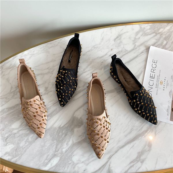 dress shoes fashion women rivet flats pointed toe shallow slip on elegant casual ladies lazy spring autumn office loafers 7glh, Black
dress shoes fashion women rivet flats pointed toe shallow slip on elegant casual ladies lazy spring autumn office loafers 7glh, Black