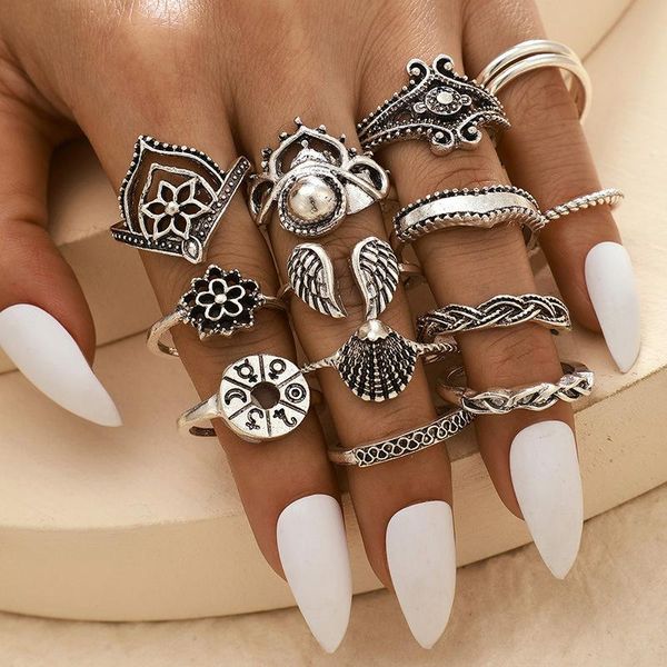 cluster rings bohemian retro ring set flower wing shell hollow lotus female 2021 boho antique charm for women hip hop jewelry gifts, Golden;silver
cluster rings bohemian retro ring set flower wing shell hollow lotus female 2021 boho antique charm for women hip hop jewelry gifts, Golden;silver