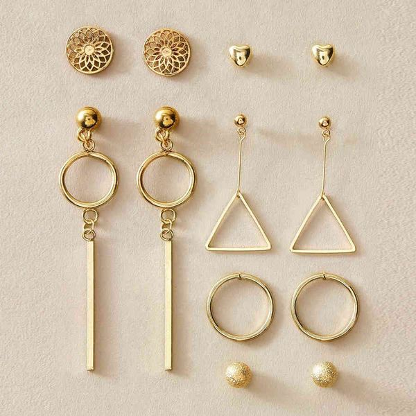 charms earrings crouching creative hollow out pattern peach heart geometric figure tassel stud set 6 pairs, Golden
charms earrings crouching creative hollow out pattern peach heart geometric figure tassel stud set 6 pairs, Golden