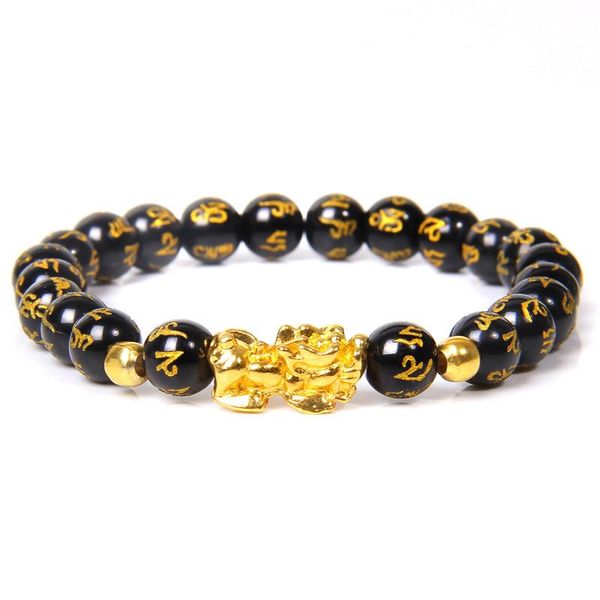 beaded, strands obsidian bracelets men gold pixiu bracelet pierre naturelle stone beads buddha six words motto bangle for women jewelry, Black
beaded, strands obsidian bracelets men gold pixiu bracelet pierre naturelle stone beads buddha six words motto bangle for women jewelry, Black