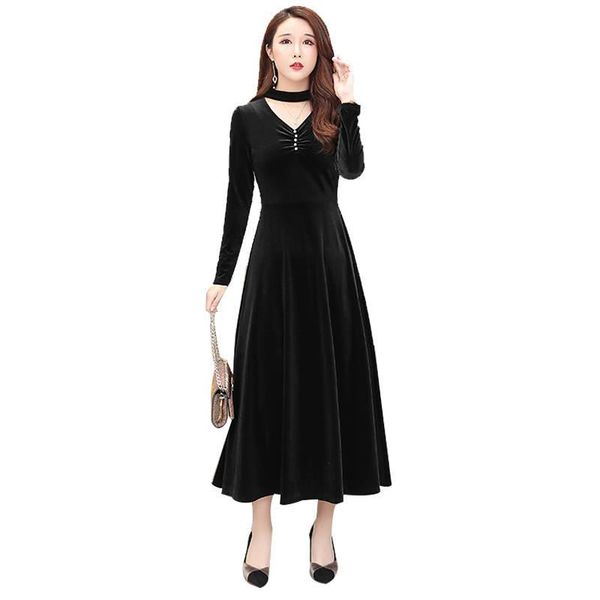 casual dresses 2021 spring autumn female gold velet bodycon maxi long women elegant v-neck party dress sleeve plus size m64, Black;gray
casual dresses 2021 spring autumn female gold velet bodycon maxi long women elegant v-neck party dress sleeve plus size m64, Black;gray