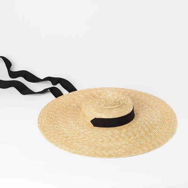 wide brim hats summer big natural wheat straw for women handmad beach visor caps elegant flat long ribbon lace up sun hat 0214, Blue;gray
wide brim hats summer big natural wheat straw for women handmad beach visor caps elegant flat long ribbon lace up sun hat 0214, Blue;gray
