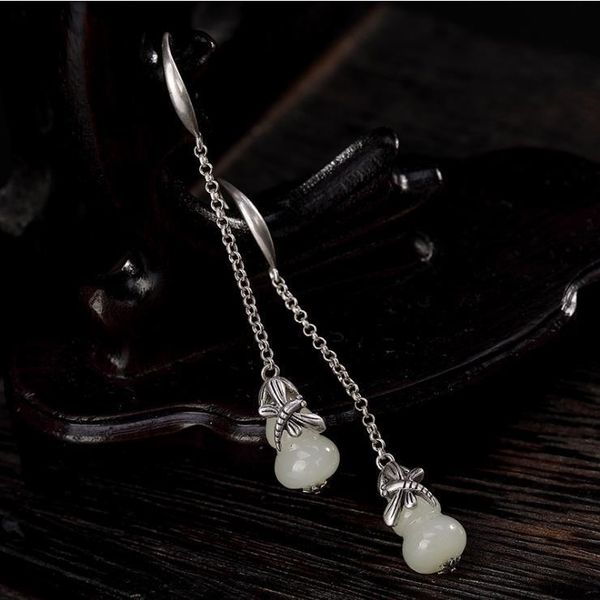 dangle & chandelier original design natural hetian white jade gourd dragonfly long earrings chinese retro fresh charm women's silver je
dangle & chandelier original design natural hetian white jade gourd dragonfly long earrings chinese retro fresh charm women's silver je