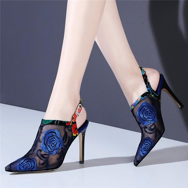 women back strap pointed toe slim high heel gladiator sandals female breathable lace summer ankle boots wedding flowers pumps, Black
women back strap pointed toe slim high heel gladiator sandals female breathable lace summer ankle boots wedding flowers pumps, Black