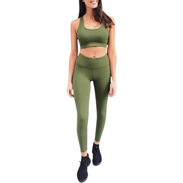 2pcs/set women solid sleeveless pants sports leggings vest gym suit sport set tracksuit running women's two piece, White
2pcs/set women solid sleeveless pants sports leggings vest gym suit sport set tracksuit running women's two piece, White