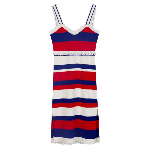sleeveless corrugated edge knitted blue green patchwork color straight split knee length dress v neck d1073 210514, Black;gray
sleeveless corrugated edge knitted blue green patchwork color straight split knee length dress v neck d1073 210514, Black;gray