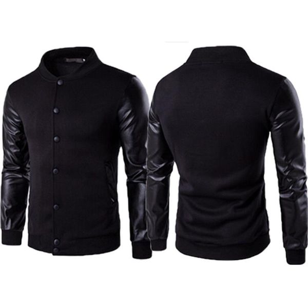 men's jackets drop pu sleeve patchwork bomber jacket men hip hop slim fit casual pilot coat hooded us size, Black;brown
men's jackets drop pu sleeve patchwork bomber jacket men hip hop slim fit casual pilot coat hooded us size, Black;brown