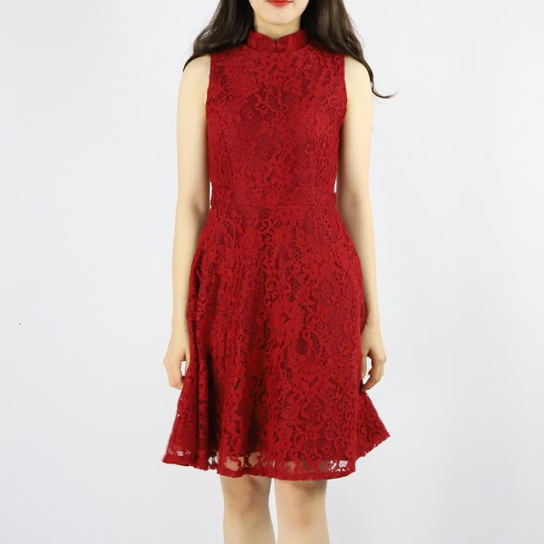 luxury cheongsam tansshop women's half high neck sleevels lace skirt feminine drs slim improved cheongsam, Blue;red
luxury cheongsam tansshop women's half high neck sleevels lace skirt feminine drs slim improved cheongsam, Blue;red