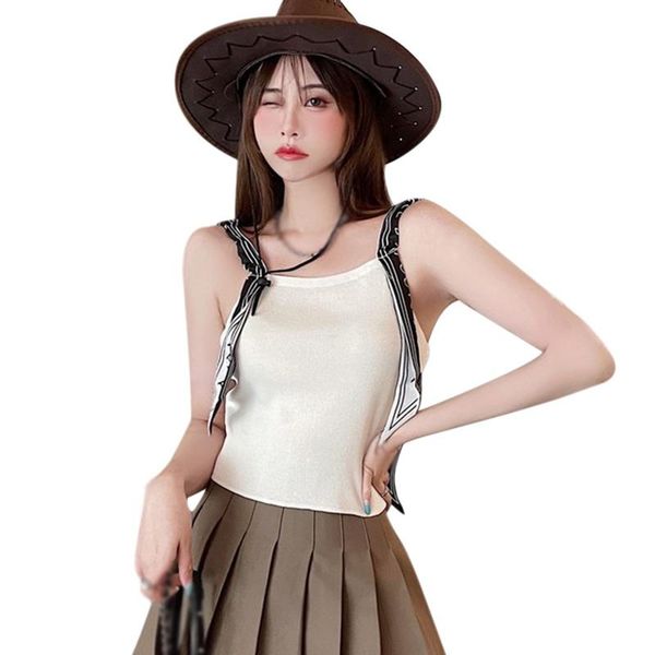 women's tanks & camis women korean letter print strap sweet vest summer solid color knitted camisole tank, White
women's tanks & camis women korean letter print strap sweet vest summer solid color knitted camisole tank, White