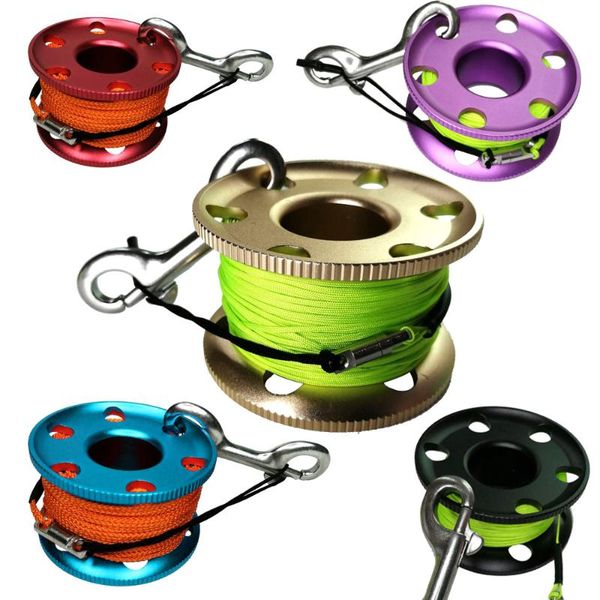 pool & accessories 15/20/30/50 line aluminium scuba diving finger spool reel with stainless steel snap bolt clip diy equipment
pool & accessories 15/20/30/50 line aluminium scuba diving finger spool reel with stainless steel snap bolt clip diy equipment