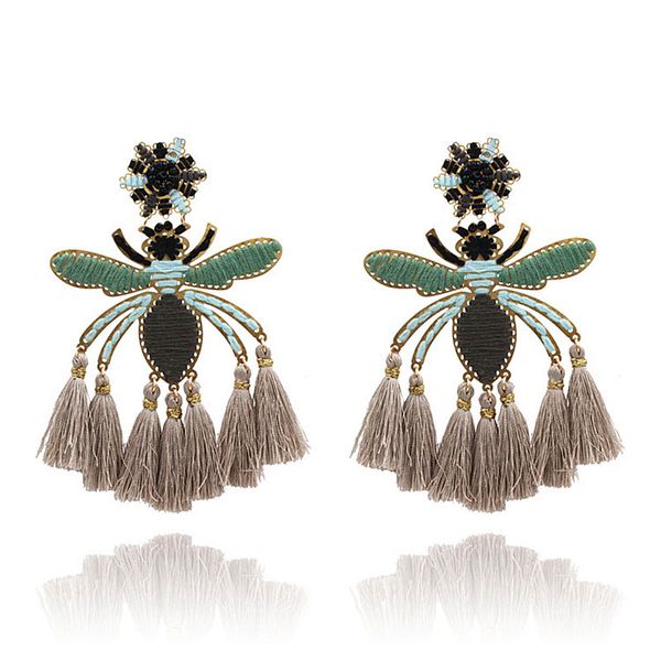2020 women tassel drop earrings colourful bohemian insect shape statement kolczyki damskie party wedding trendy accessories, Golden
2020 women tassel drop earrings colourful bohemian insect shape statement kolczyki damskie party wedding trendy accessories, Golden