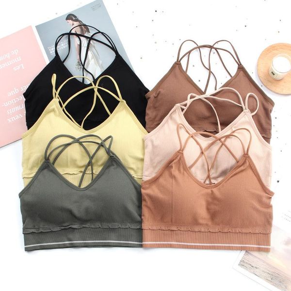 bras seamless sports tank cross spaghetti straps cute fashion big u beauty back suspenders girls bottoming underwear, Red;black
bras seamless sports tank cross spaghetti straps cute fashion big u beauty back suspenders girls bottoming underwear, Red;black