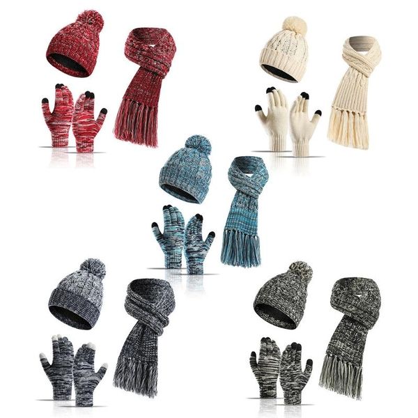 hats, scarves & gloves sets women winter 3pcs beanie hat tassel long scarf touch screen set colorful knit plush lined pompom cap neck warmer, Blue;gray
hats, scarves & gloves sets women winter 3pcs beanie hat tassel long scarf touch screen set colorful knit plush lined pompom cap neck warmer, Blue;gray