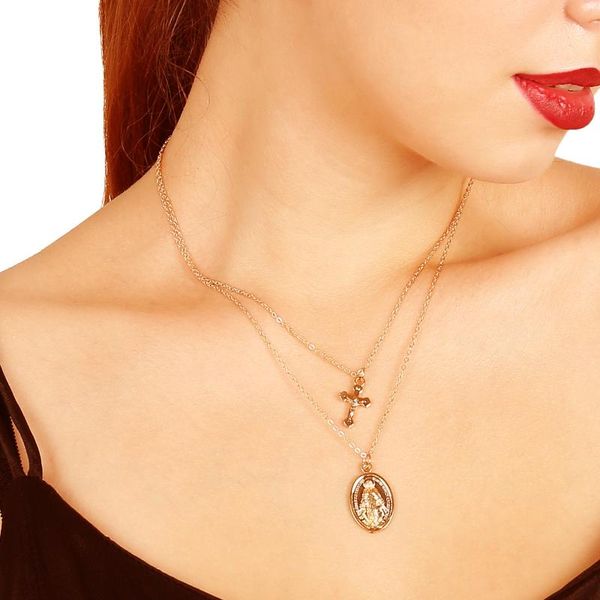chains gifts for women cross necklace vintage holiday women's accessories joker european and american neck jewelry 2021, Silver
chains gifts for women cross necklace vintage holiday women's accessories joker european and american neck jewelry 2021, Silver