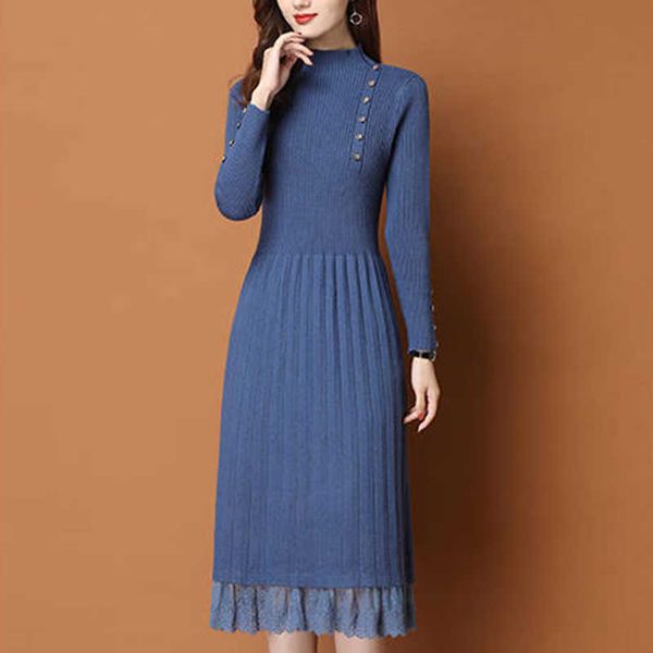 2021lace hem buttons women autumn winter sweater knitted a line ribbed slim elastic long sleeve lady bodycon midi dresses, Black;gray
2021lace hem buttons women autumn winter sweater knitted a line ribbed slim elastic long sleeve lady bodycon midi dresses, Black;gray