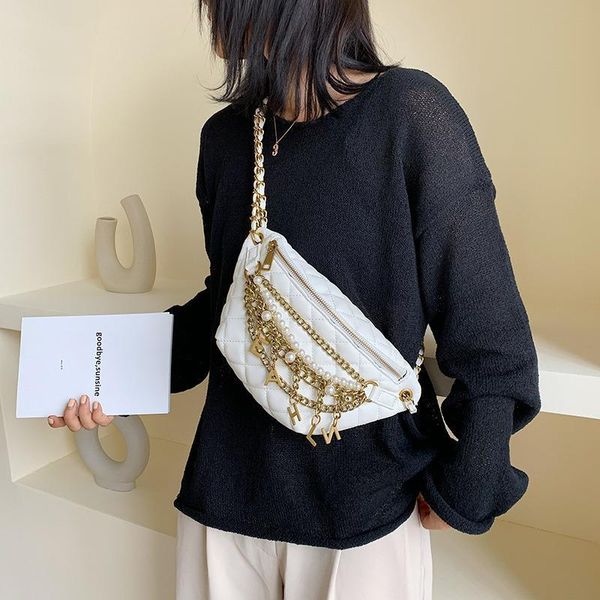women waist fashion chest plaid bags chain ladies shoulder crossbody pearl metal pu leather letter belt pack
women waist fashion chest plaid bags chain ladies shoulder crossbody pearl metal pu leather letter belt pack