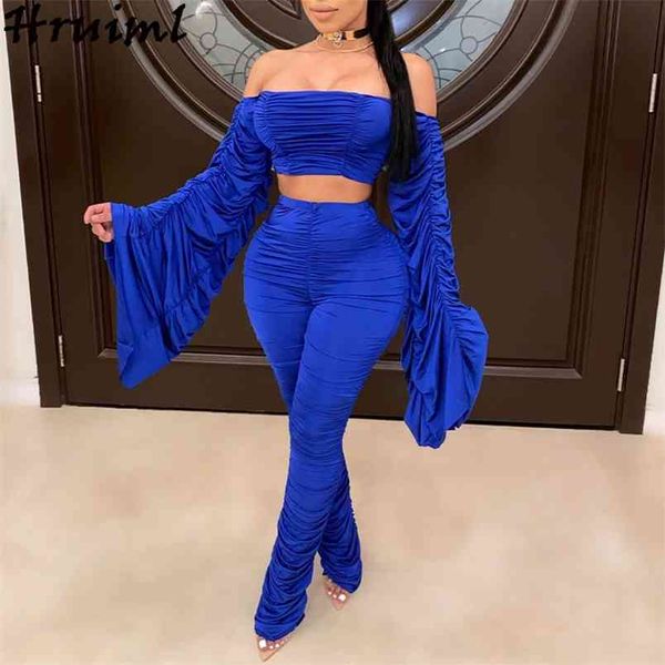 two piece set outfits for women pleated off shoulder slash neck crop stacked pants summer solid club fall clothes 210513, White
two piece set outfits for women pleated off shoulder slash neck crop stacked pants summer solid club fall clothes 210513, White