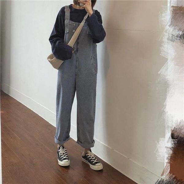 women's jeans woman pants loose straight-leg denim suspender spring and autumn 2021 high waist pantalones vaqueros mujer, Blue
women's jeans woman pants loose straight-leg denim suspender spring and autumn 2021 high waist pantalones vaqueros mujer, Blue