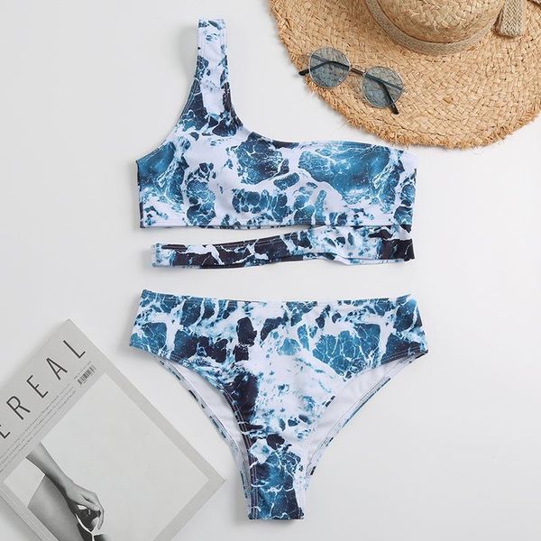 women's swimwear swimsuit for women bikini one shoulder printed biquini set push up two pieces beachwear bathing swimming suits high cu, White;black
women's swimwear swimsuit for women bikini one shoulder printed biquini set push up two pieces beachwear bathing swimming suits high cu, White;black