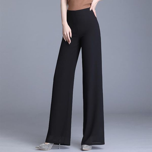 summer loose chiffon solid womens capri color high waist wide leg casual long trousers korean ol work plus size, Black;white
summer loose chiffon solid womens capri color high waist wide leg casual long trousers korean ol work plus size, Black;white