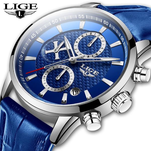 wristwatches lige 2021 fashion mens watches with leather sport chronograph quartz waterproof watch men relogio masculino, Slivery;brown
wristwatches lige 2021 fashion mens watches with leather sport chronograph quartz waterproof watch men relogio masculino, Slivery;brown