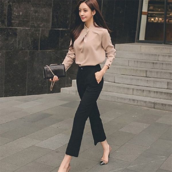 autumn woman business suit office suits work women slim stand collar loose chiffon blouse+straight pants 2pcs 210514, White
autumn woman business suit office suits work women slim stand collar loose chiffon blouse+straight pants 2pcs 210514, White