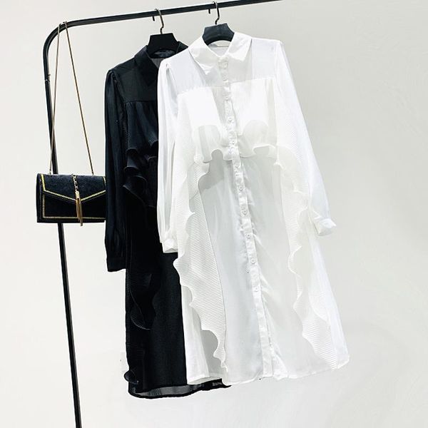 casual dresses korobov korean elegant ruffles women vintage solid long sleeve single breasted dress spring summer vestidos 79625 4a46, Black;gray
casual dresses korobov korean elegant ruffles women vintage solid long sleeve single breasted dress spring summer vestidos 79625 4a46, Black;gray