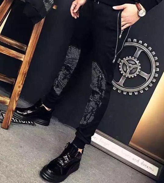 sweatpants plus size 3xl men joggers track pants elastic waist sport casual trousers baggy fitness rhinestones clothing black men's 
sweatpants plus size 3xl men joggers track pants elastic waist sport casual trousers baggy fitness rhinestones clothing black men's