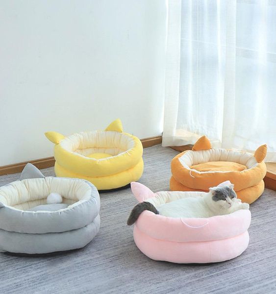 kennels & pens pet cat dog round bed cute ears kitten kennel all seasons basket soft puppy cushion double-layer nest with play ball
kennels & pens pet cat dog round bed cute ears kitten kennel all seasons basket soft puppy cushion double-layer nest with play ball