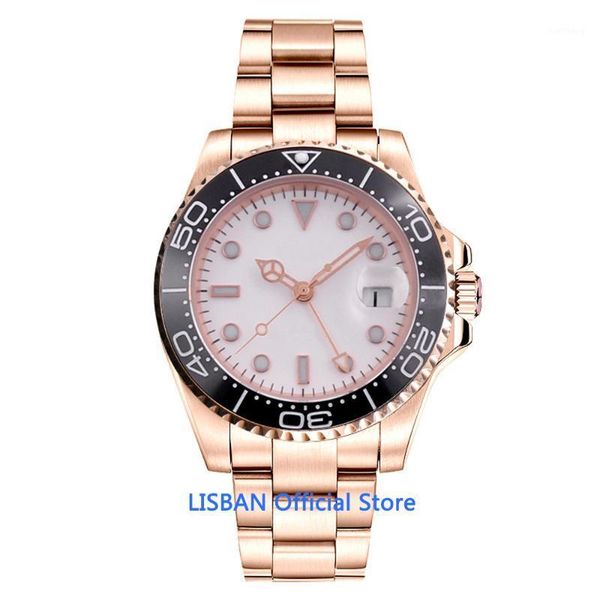 wristwatches 40mm rose gold automatic mechanical mens watch sterile dial sapphire crystal gmt clock luminous waterproof wristwatch men, Slivery;brown
wristwatches 40mm rose gold automatic mechanical mens watch sterile dial sapphire crystal gmt clock luminous waterproof wristwatch men, Slivery;brown