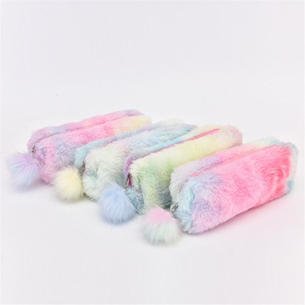 cute gradient color pencil bag soft plush soemetics makeup brush for girls kawaii stationery holder pouch bags
cute gradient color pencil bag soft plush soemetics makeup brush for girls kawaii stationery holder pouch bags