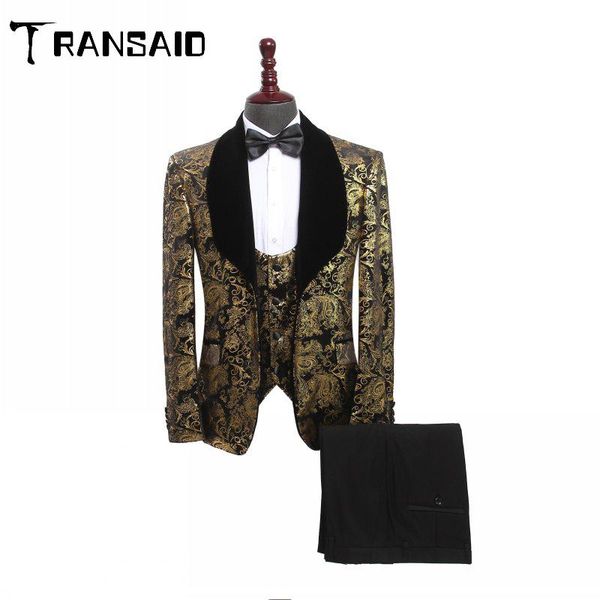 pieces set wedding suits for men velvet gold floral print smart banquet party masculino vintage slim fit tuxedo men's & blazers, White;black
pieces set wedding suits for men velvet gold floral print smart banquet party masculino vintage slim fit tuxedo men's & blazers, White;black