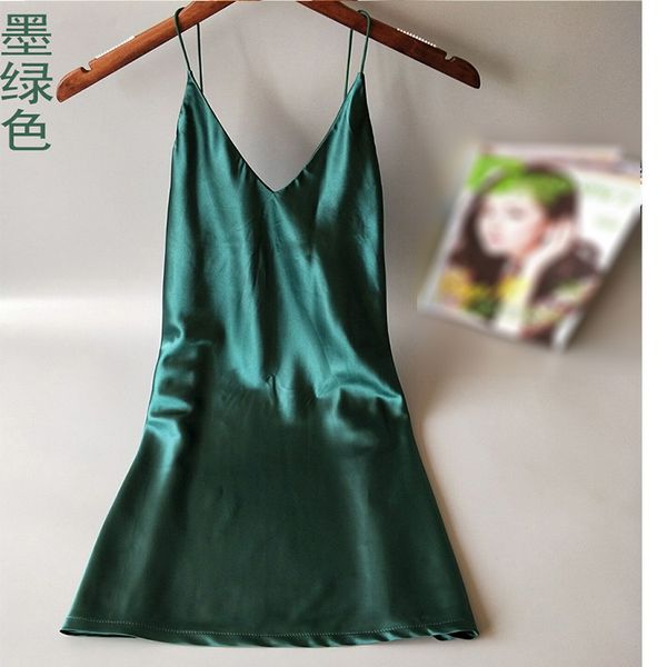 women's summer open back silk like medium length dress simple pajamas fat size xxl ice soft, Black;red
women's summer open back silk like medium length dress simple pajamas fat size xxl ice soft, Black;red