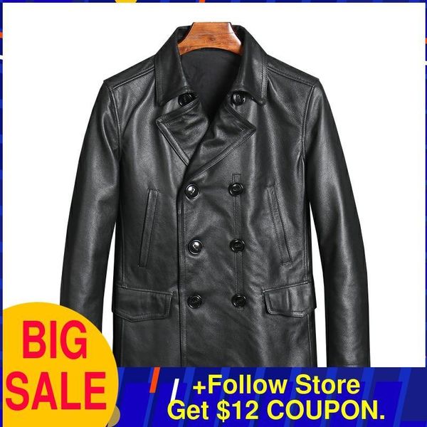 men's leather & faux 2021 black long casual style jacket men double breasted plus size 5xl genuine cowhide autumn slim fit pea coat
men's leather & faux 2021 black long casual style jacket men double breasted plus size 5xl genuine cowhide autumn slim fit pea coat