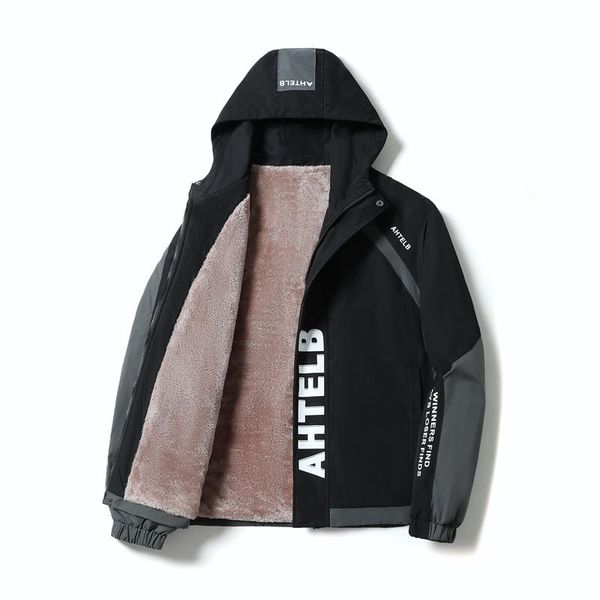 men's jackets hip hop fleece hooded jacket men high-quality color blocking warm outwear 2021 japanese harajuku trend windbreaker, Black;brown
men's jackets hip hop fleece hooded jacket men high-quality color blocking warm outwear 2021 japanese harajuku trend windbreaker, Black;brown