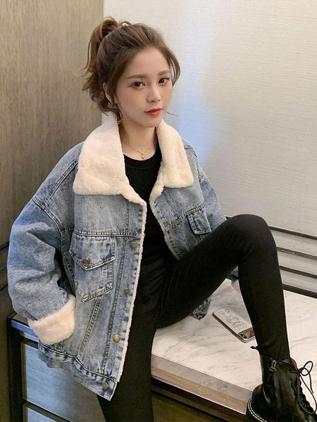 women's jackets women denim velvet thick turn down collar loose coat autumn winter oversized casual jean outerwear 3xl, Black;brown
women's jackets women denim velvet thick turn down collar loose coat autumn winter oversized casual jean outerwear 3xl, Black;brown