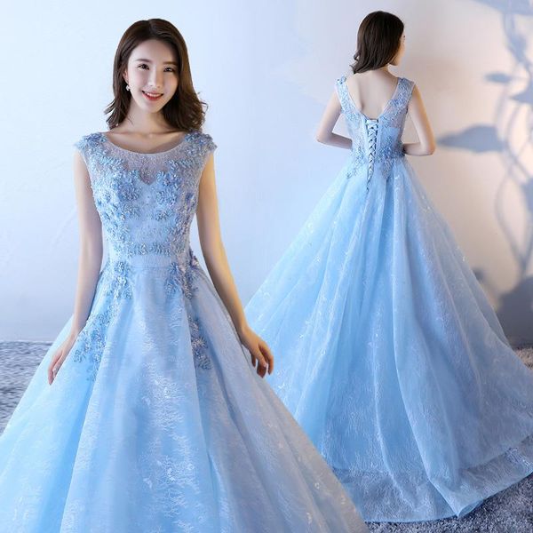 party dresses vintage a line long evening dress appliques beads elegant floor length train sky blue prom 2021, White;black
party dresses vintage a line long evening dress appliques beads elegant floor length train sky blue prom 2021, White;black
