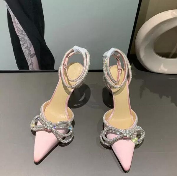 mach sandals crystal pumps satin double bow embellished rhinestone evening shoes stiletto heels sandal women heeled luxury designers ankle i, Black
mach sandals crystal pumps satin double bow embellished rhinestone evening shoes stiletto heels sandal women heeled luxury designers ankle i, Black