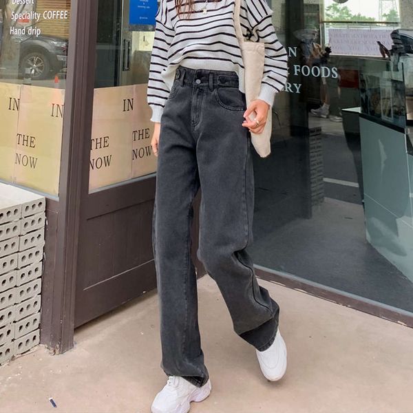black wide leg women's thin autumn high waist tube loose hanging in and winter, Blue
black wide leg women's thin autumn high waist tube loose hanging in and winter, Blue
