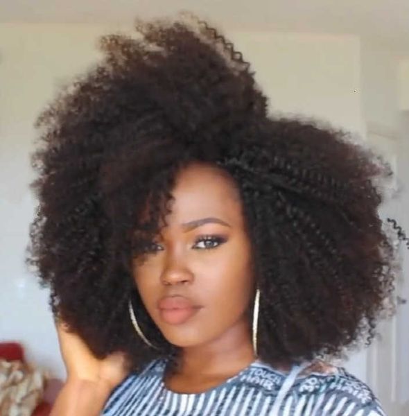 2021 small short curly hair black ffy explosive wig head cover